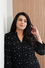 Classic Black & Silver Embellished Co-Ord Set