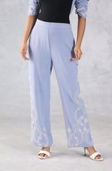 Azure Sky Blue Embroidered Co-Ord Set