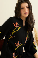 Black Embroidered Shirt