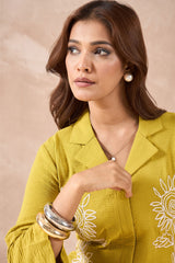 Yellow Sunflower Embroidered Shirt