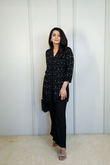 Classic Black & Silver Embellished Co-Ord Set