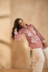 Blush Pink Embroidered Shirt