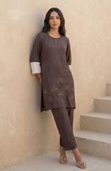 Elegant Brown Embellished Co-Ord Set