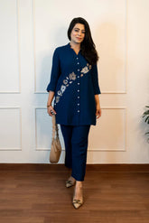 Teal Embroidered Co-ord Set