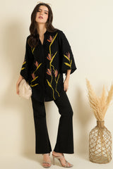 Black Embroidered Shirt