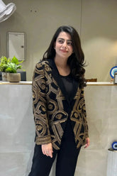 Black Embroidered Blazer