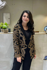 Black Embroidered Blazer