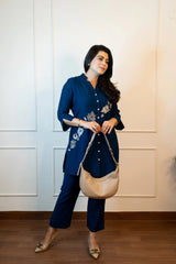 Teal Embroidered Co-ord Set