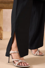 Black and Silver Embroidered Co-Ord Set