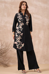 Black Floral Co-Ord Set