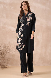 Black Floral Co-Ord Set