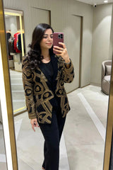 Black Embroidered Blazer