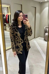 Black Embroidered Blazer