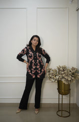 Black Embroidered Shirt