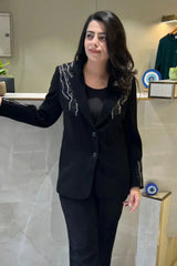 Black Embellished Blazer