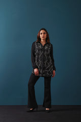 Black & Pearl Embellished Shirt