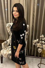 Black Embroidered Dress