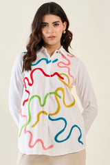 White Colorful Shirt