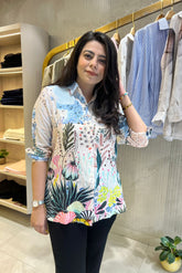 Cotton Viscose Digital Print Shirt