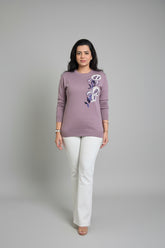 Lilac Embellished Sweater