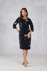 Black Embroidered Dress