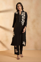 Midnight Luxe Black Kurta Set