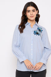 Striped Embellished Shirt