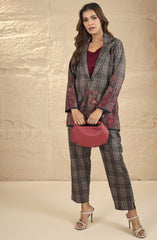 Checks Woolen Co-ord Set