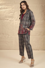 Checks Woolen Co-ord Set
