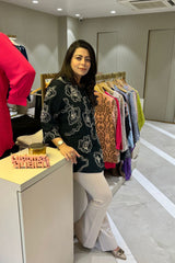 Bottle Green Embroidered Shirt