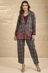 Checks Woolen Co-ord Set