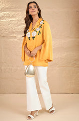 Mustard Pearl & Sequin Sunflower Shirt