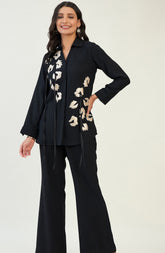 Black Rexin Co-ord set