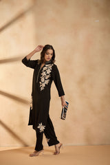 Midnight Luxe Black Kurta Set