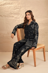 Black Embroidered Co-ord Set