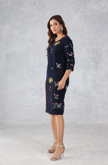Black Embroidered Dress