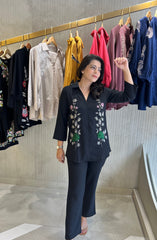 Black Embellished Co-ord Set