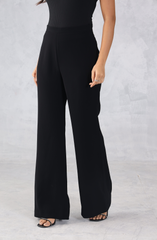 Formal Black Bell Bottom Pants
