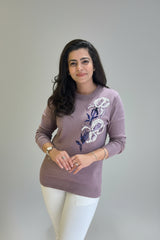 Lilac Embellished Sweater
