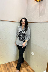 Semi-Formal Black Striped Shirt