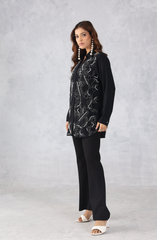Black & Pearl Embellished Shirt