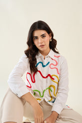 White Colorful Shirt