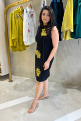 Sunflower Embroidered georgette Dress