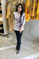 Abstract Viscose Printed Shirt