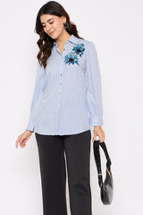 Striped Embellished Shirt