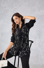 Black & Pearl Embellished Shirt