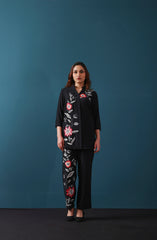 Black Embroidered Co-ord Set