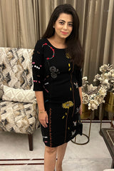 Black Embroidered Dress