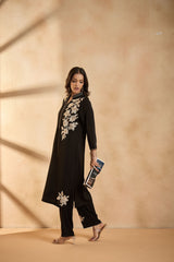 Midnight Luxe Black Kurta Set