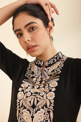Black Embroidered kurta set